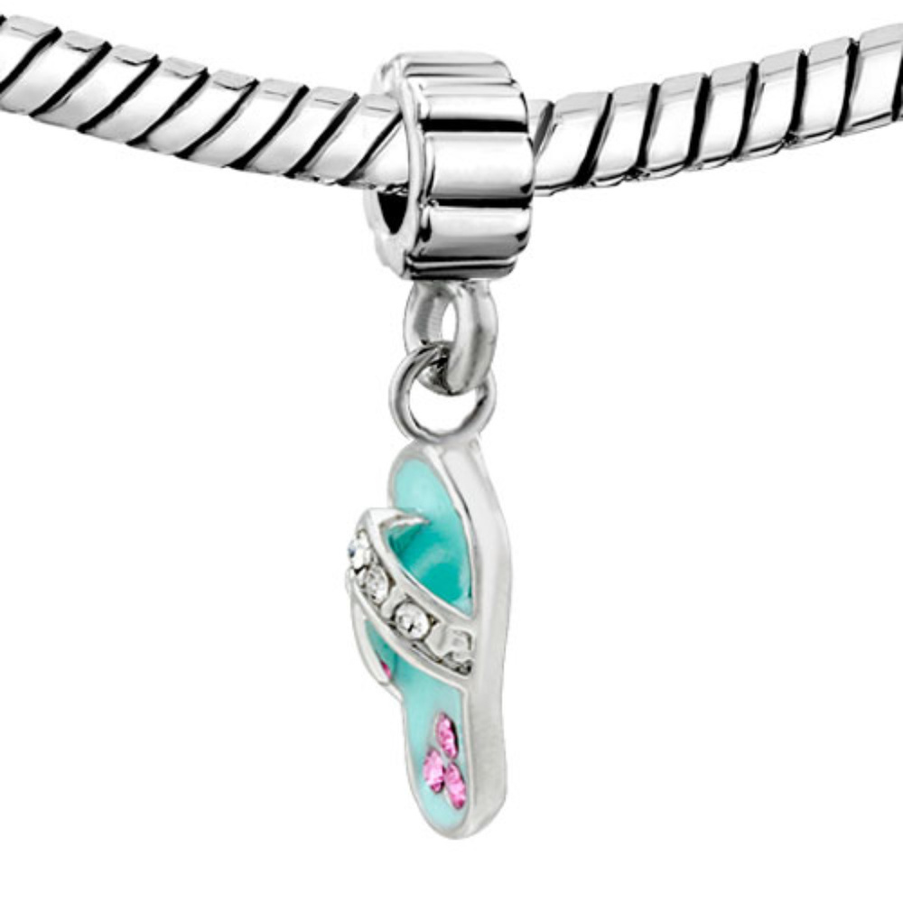 Pugster Beach Sandal Dangle Charm - Fits Pandora